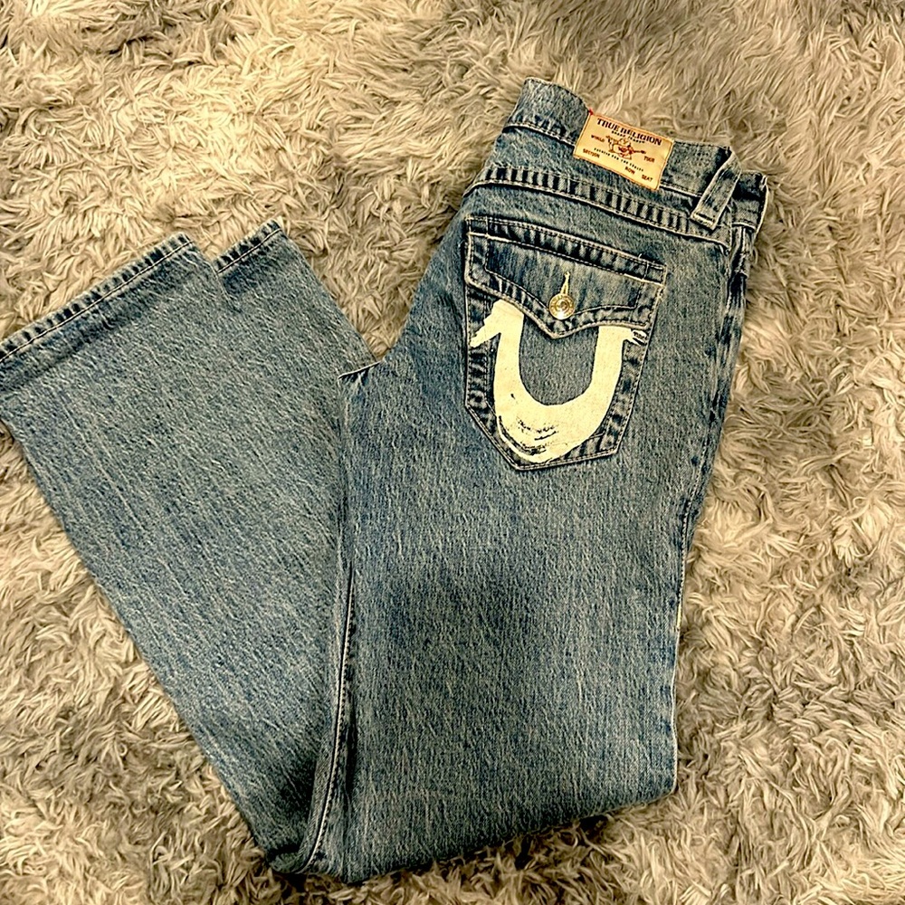 Size 25 Ricky Relaxed Straight True Religion Jeans